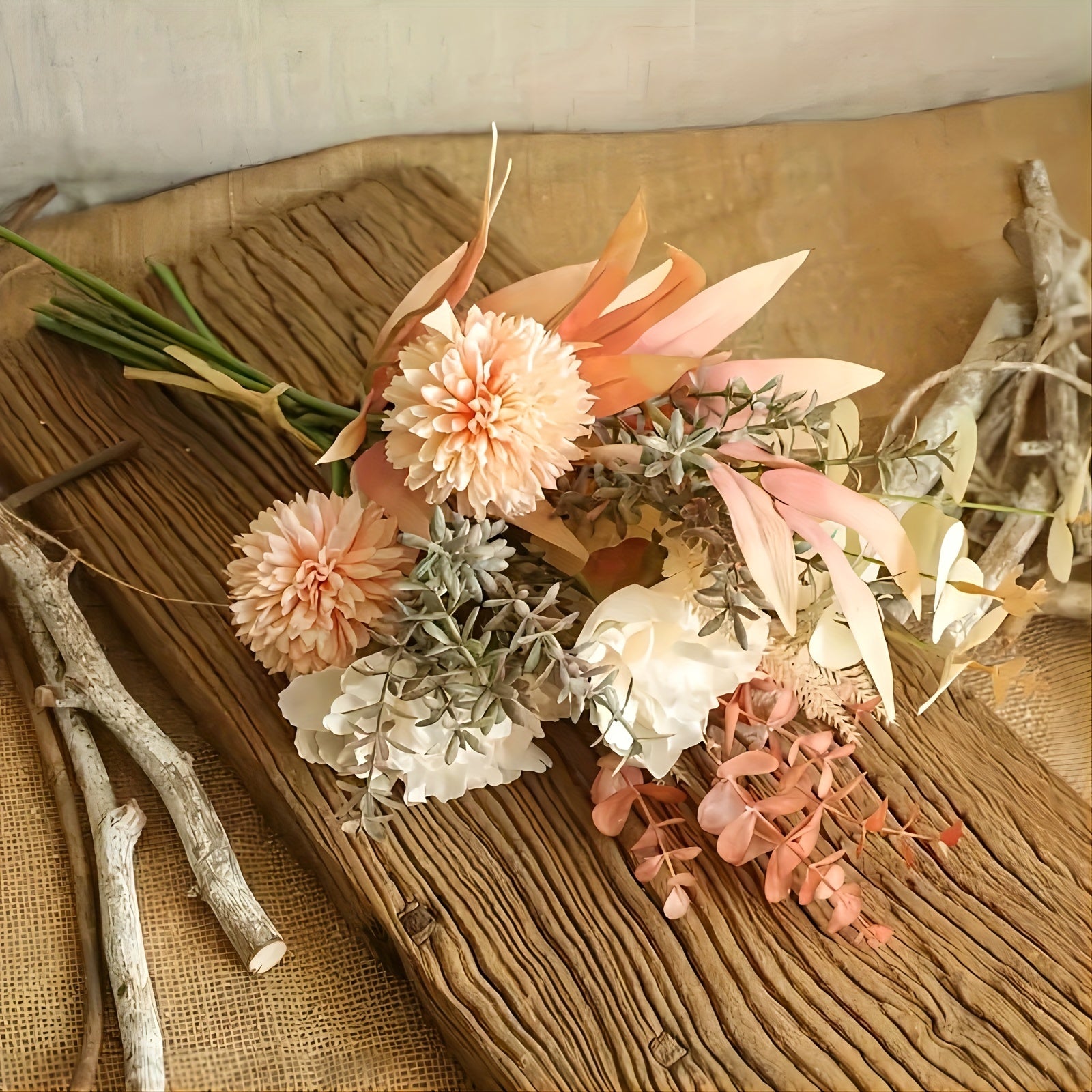 Bouquet de Fleurs Artificielles – Idéal pour les Mariages et la Décoration Saisonnière