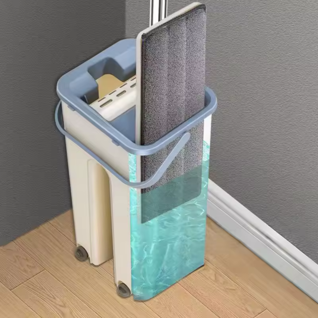 Système de Balai et Seau LuxiClean Elite | Balai en Microfibre 360° avec 4 Seaux Polyvalents pour un Nettoyage des Sols Sans Effort