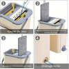 Système de Balai et Seau LuxiClean Elite | Balai en Microfibre 360° avec 4 Seaux Polyvalents pour un Nettoyage des Sols Sans Effort