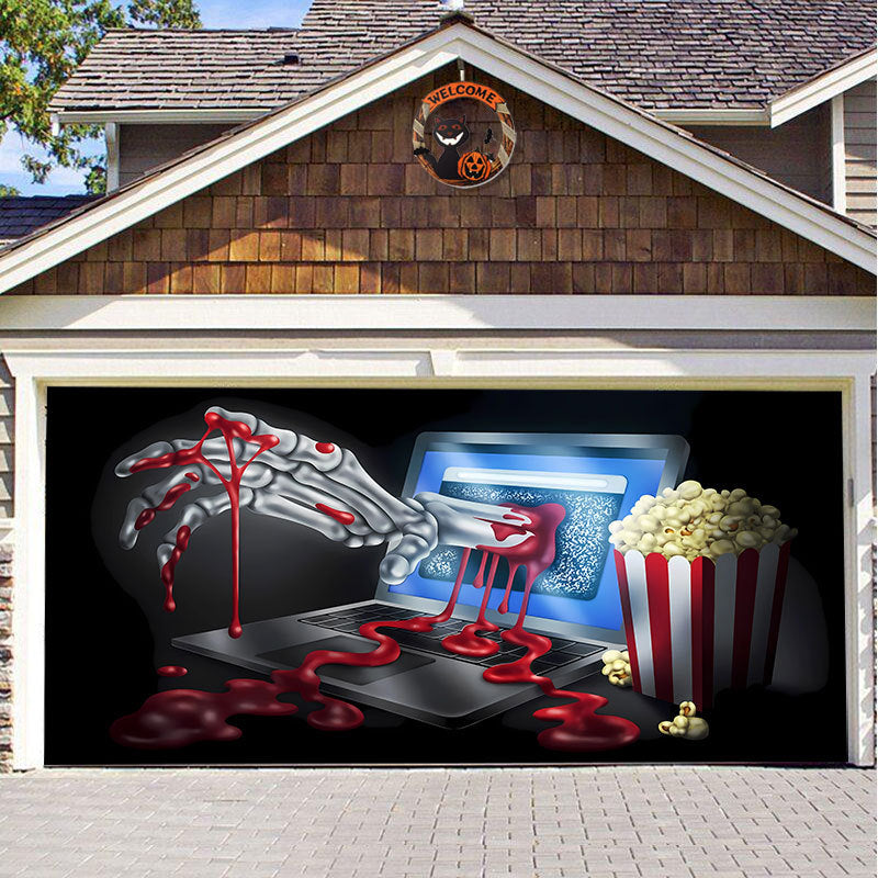 SpookShade | Crée une atmosphère d'Halloween inoubliable pour votre porte de garage
