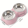 Bols Doubles en Acier Inoxydable pour Animaux de Compagnie – Parfait pour Manger et Boire