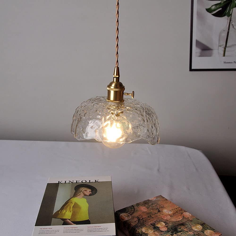 Suspension en Verre Élégante – Lampe Suspendue en Laiton et Verre Moderne