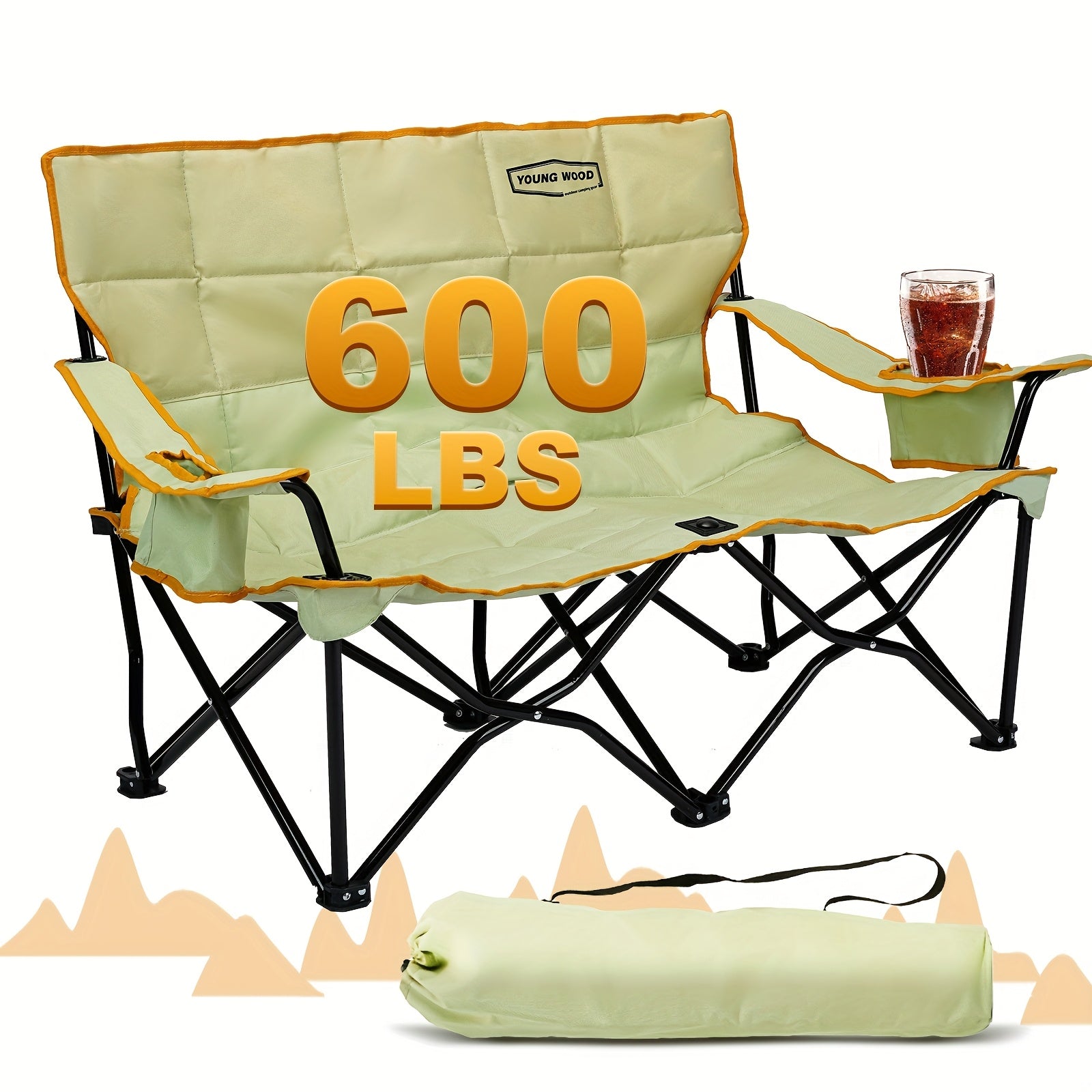 CampEase Fauteuil de Camping Loveseat – Confort Luxueux pour Deux