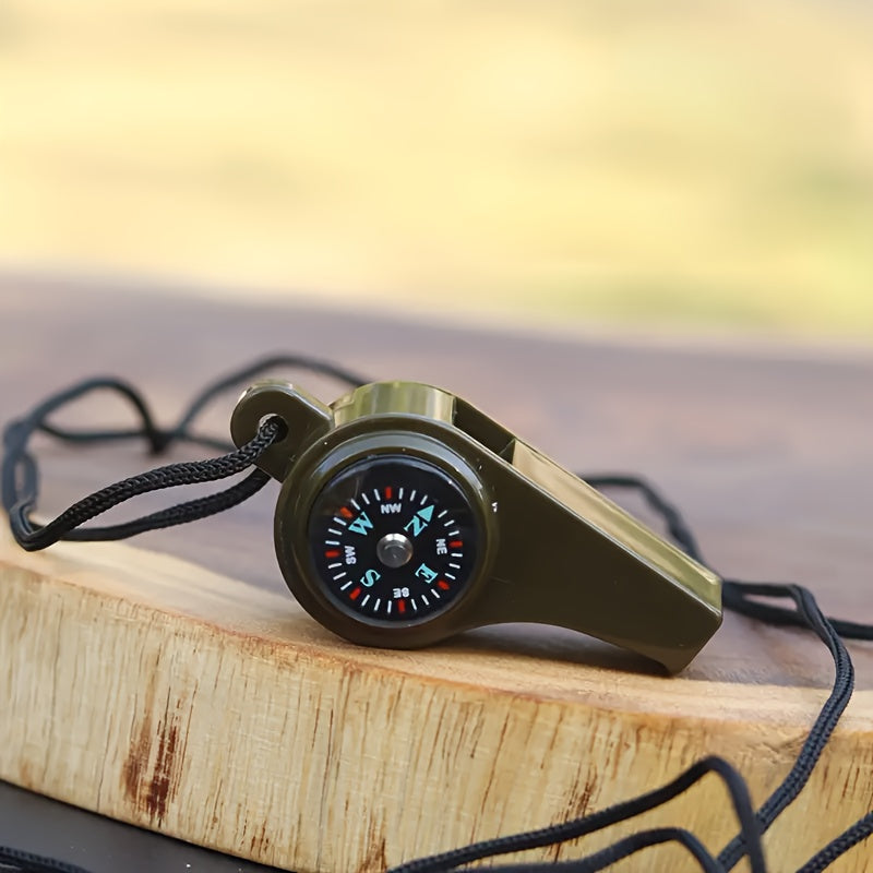 Sifflet de Secours avec Compas et Thermomètre – Design Durable et Flottant pour les Aventures de Survival et de Plein Air