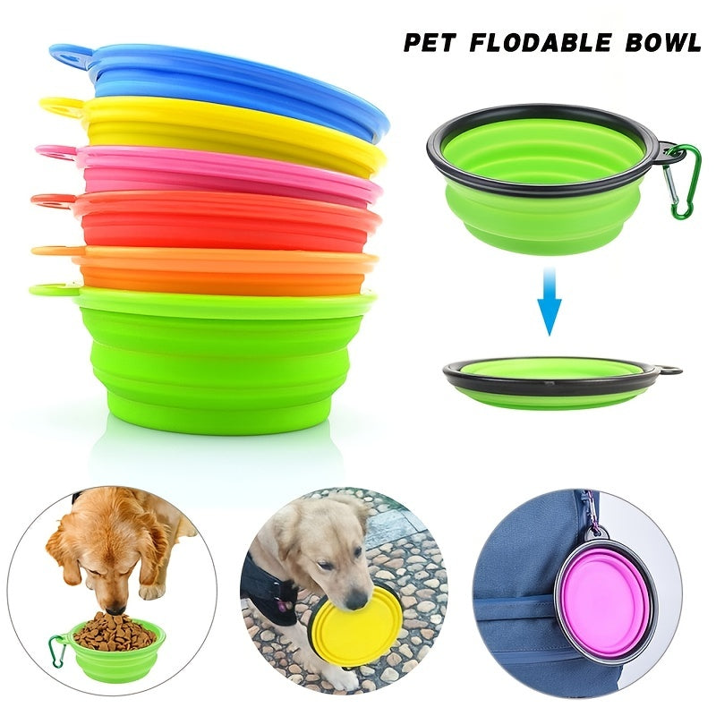 Bol de Nourriture Pliable – Durable et Compact pour Chiens et Chats