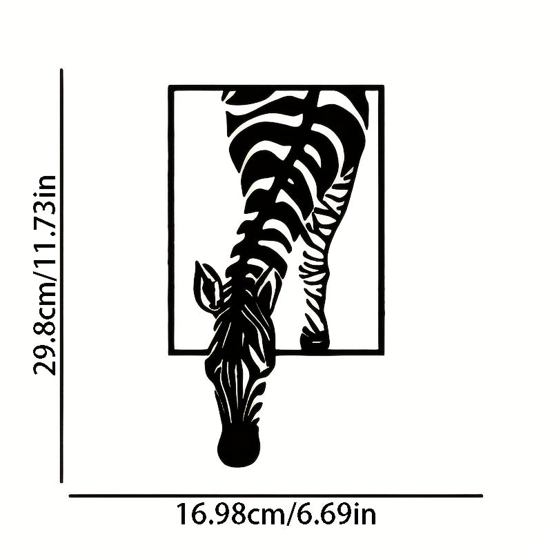 Décoration Murale Silhouette de Zèbre - Élégance Stylée pour Votre Espace