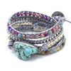 Bracelet enroulé de guérison et de protection en turquoise - Selina