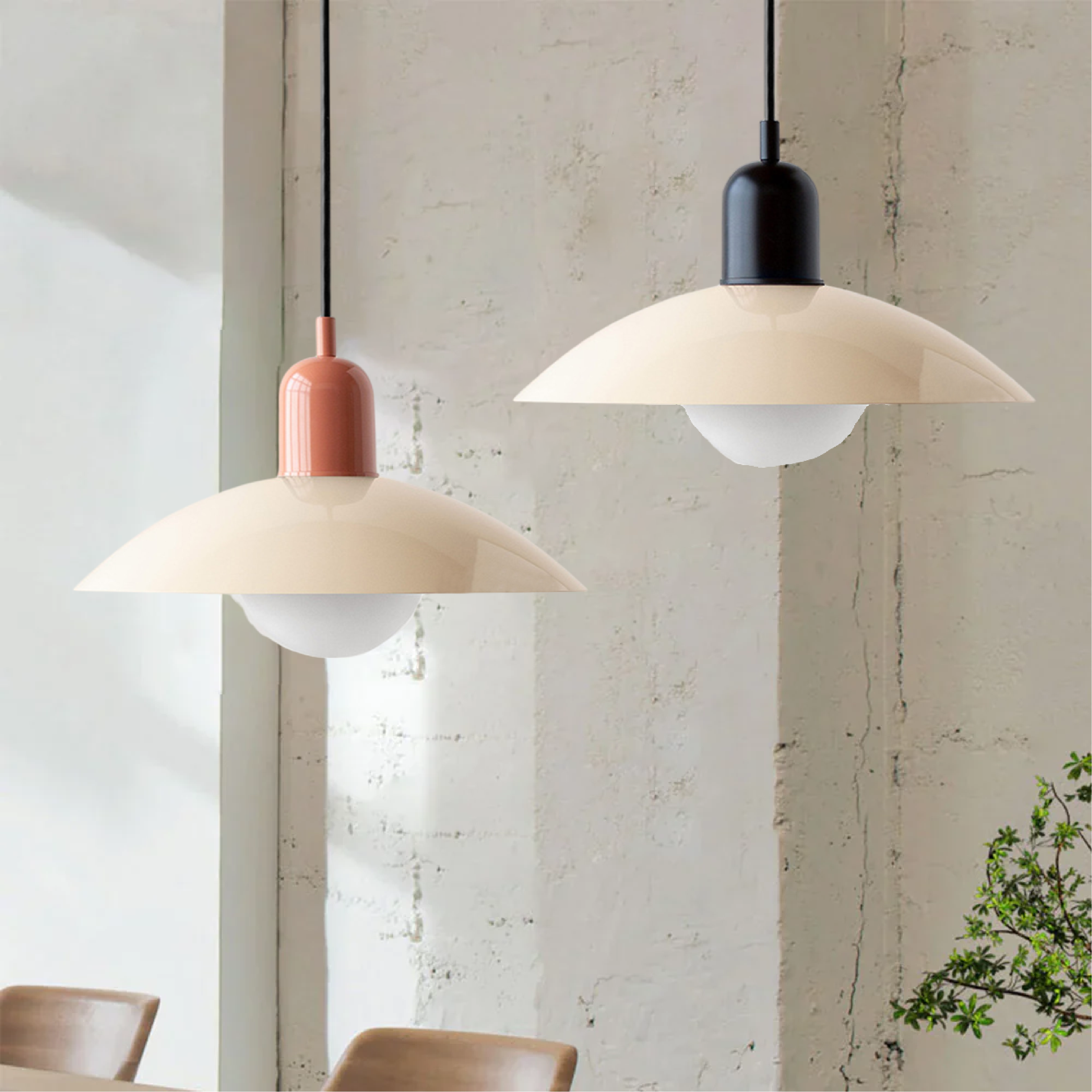 Suspension LED Bauhaus - Design Coloré Macaron pour Cuisine, Salle à Manger et Intérieurs Modernes