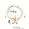 Bracelet de Cheville Bohémien avec Fleur en Coquillage - Accessoire Élégant pour l'Été et les Vacances