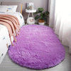 Tapis Ovale en Peluche – Tapis Doux et Élégant pour la Décoration de Chambre et de Salon