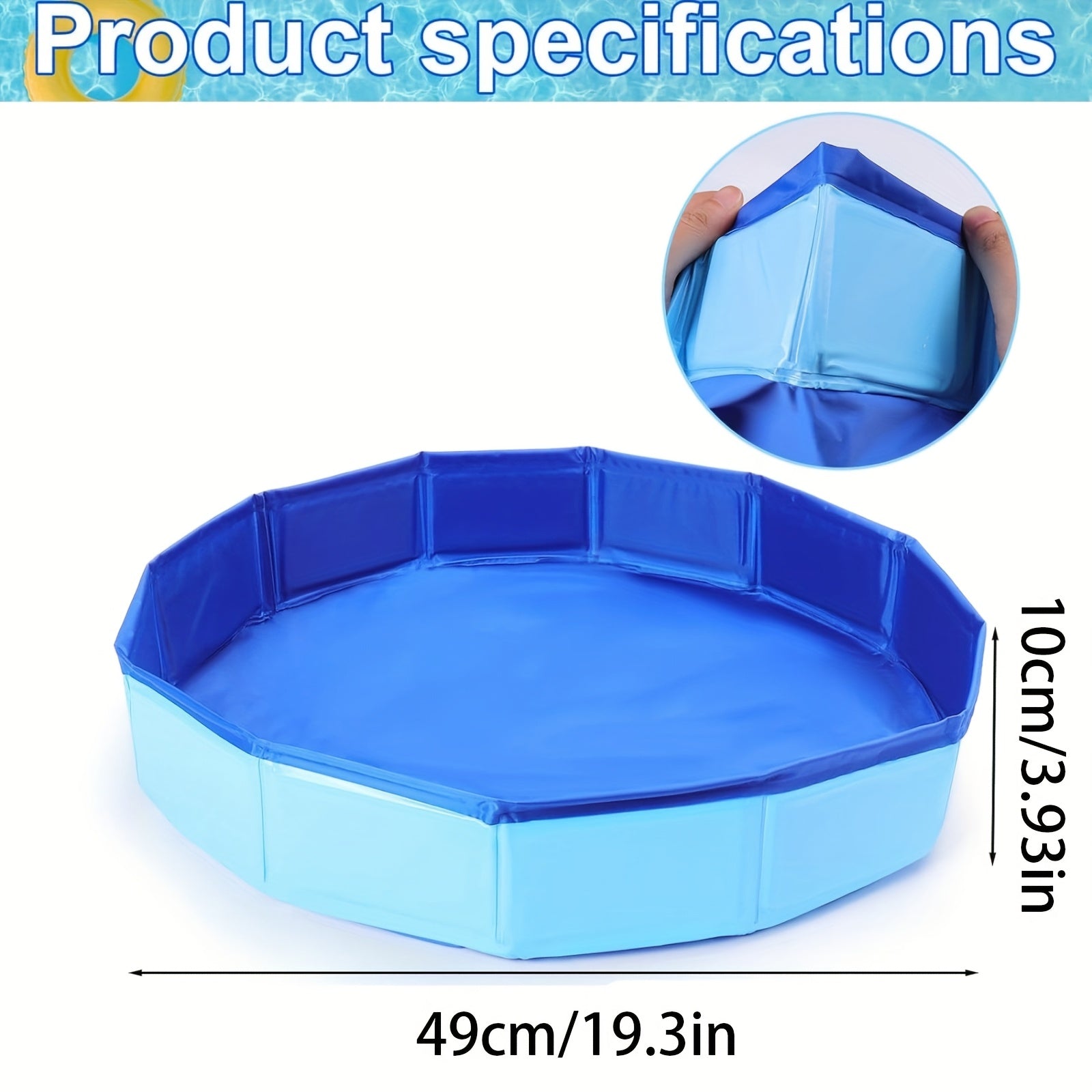 Bassin de Pieds Portable Pliable – Lavage de Pieds Facile pour la Piscine
