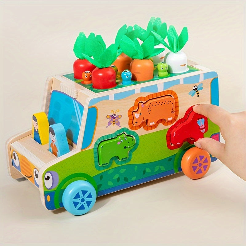 Véhicule de Jeu Éducatif de Ferme - Animaux et Légumes en Action