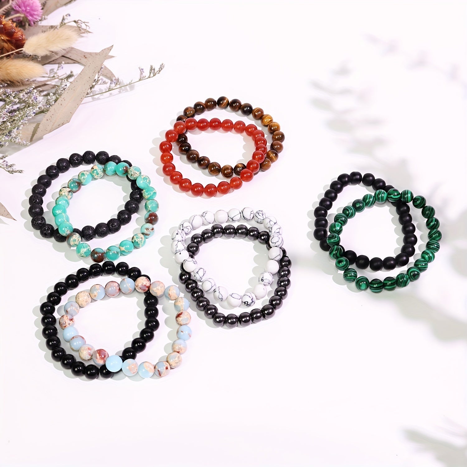 Bracelets en Pierre Naturelle Colorés - Pour une Touche de Style
