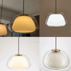Lustre en Gelée Moderne – Abat-jour en Verre Blanc Élégant avec Longueur Suspendue Ajustable