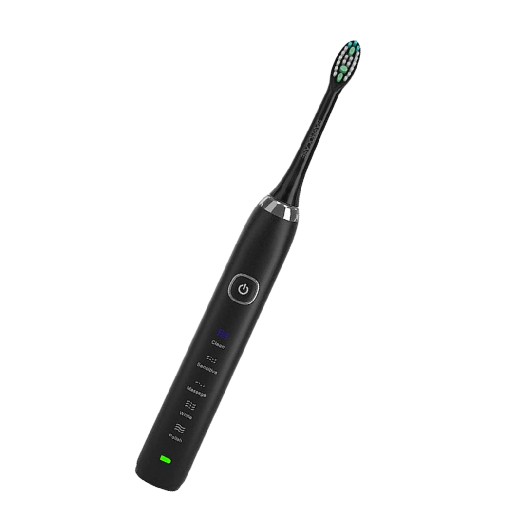 Brosse à dents sonique | Brosse à dents rechargeable avec 5 réglages et 4 poils interchangeables