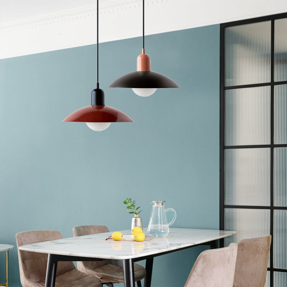 Suspension LED Bauhaus - Design Coloré Macaron pour Cuisine, Salle à Manger et Intérieurs Modernes