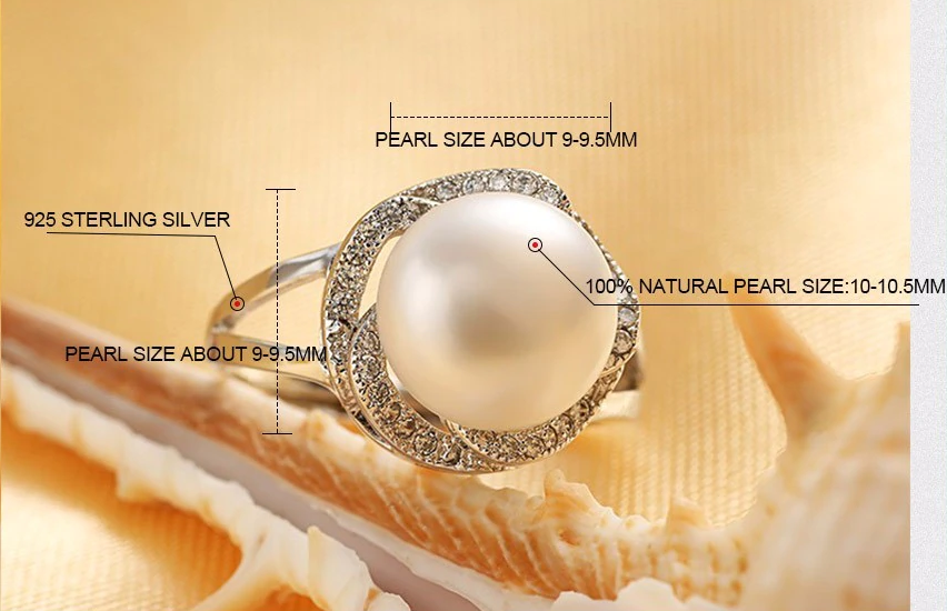 Bague ajustable en perles grandes
