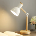 Lampe de Table LED Ajustable Moderne en Bois et Métal 1-Lumière