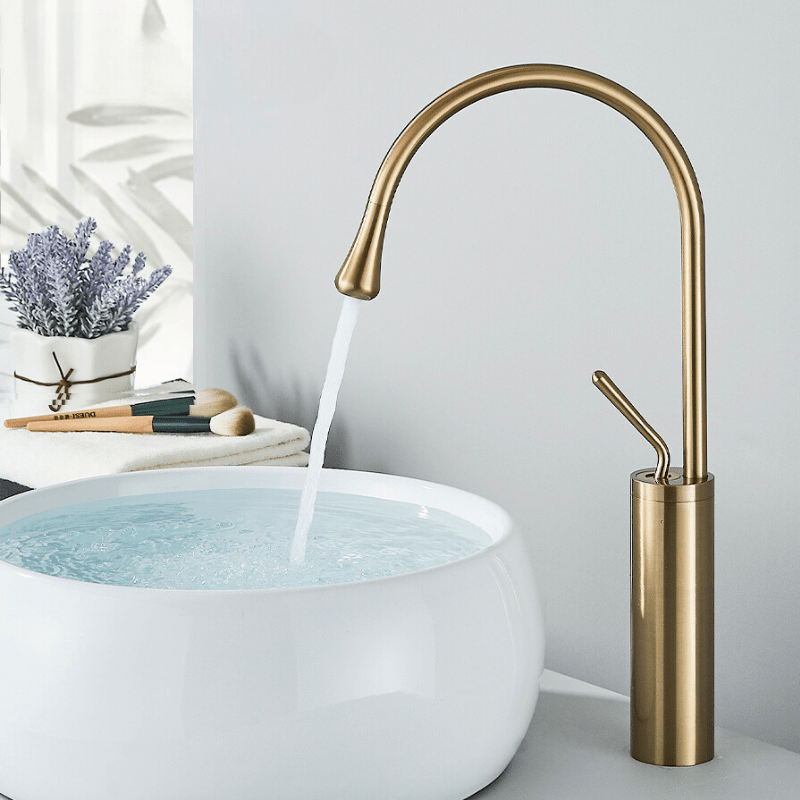 BrassGlow - Robinet Mélangeur Chaud & Froid pour Lavabo