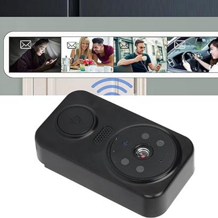 Sonnette Wi-Fi intelligente noire avec caméra – Noctiq