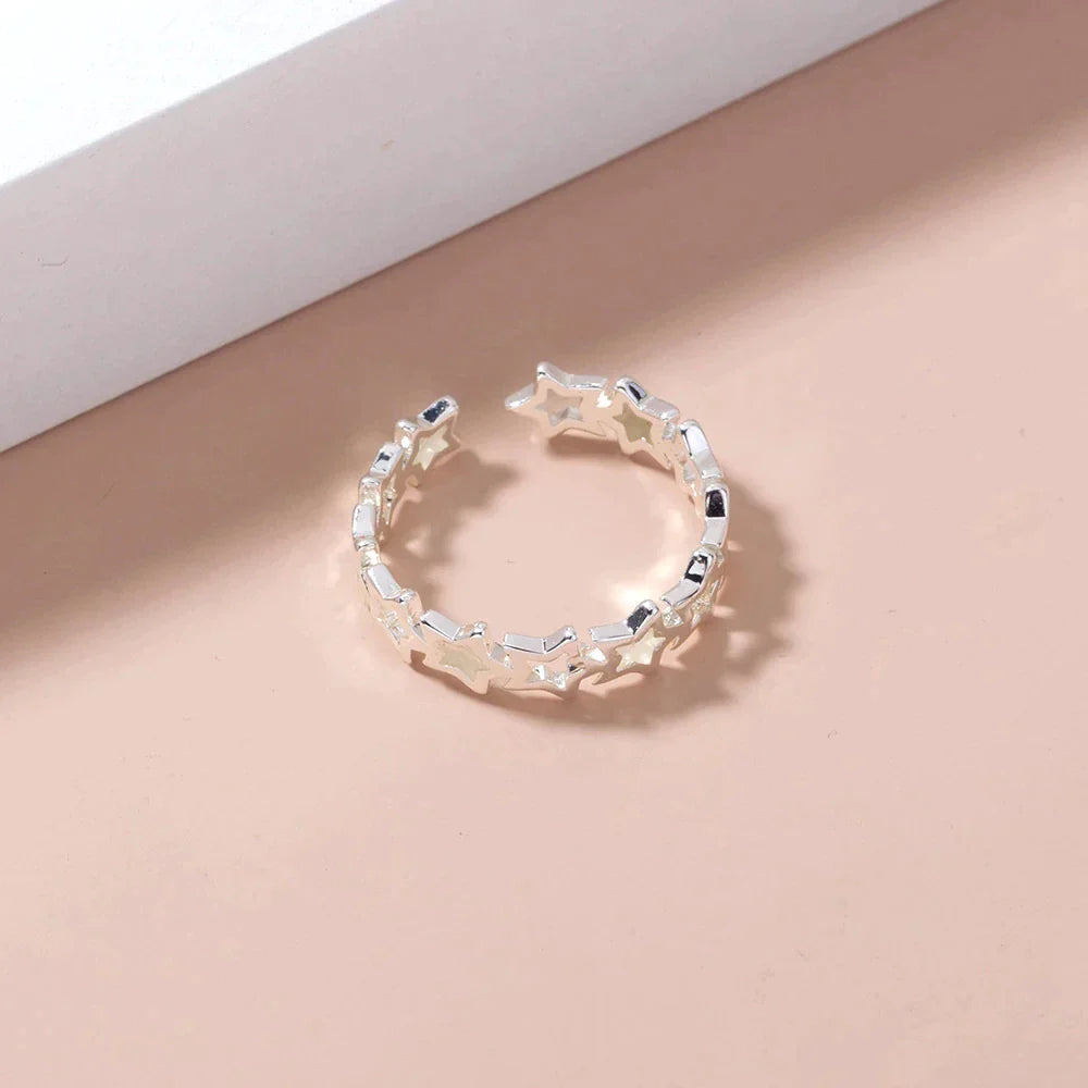 Bague étoile lumineuse ajustable