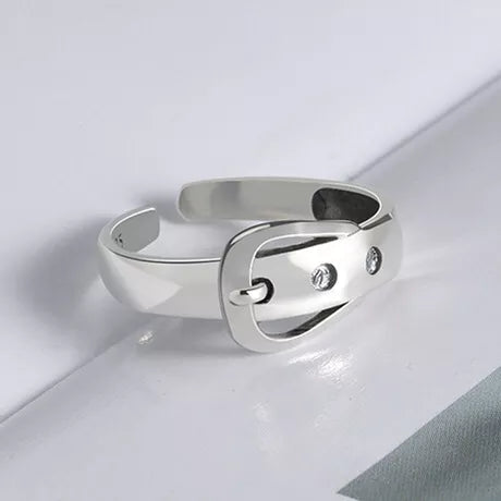 Bague en forme de ceinture en argent S925