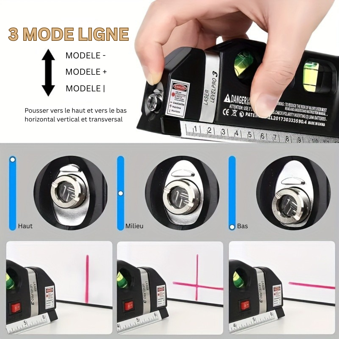 Niveau Laser PrecisionLux Elite | Obtenez des mesures parfaites pour tous vos projets avec cet outil polyvalent.