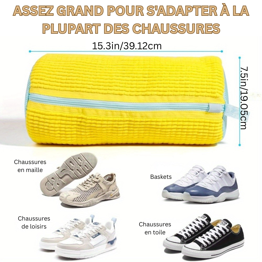 ShoeLuxe Elite Sac de Soins pour Chaussures | Sac à linge protecteur premium avec intérieur en peluche pour un entretien ultime des chaussures