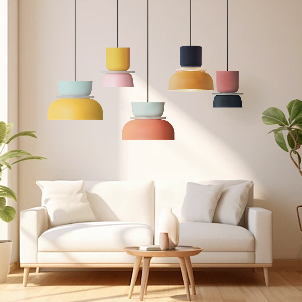 Suspension en Bloc de Couleurs Nordic - Lampe Suspendue Moderne pour Cuisine et Salle à Manger