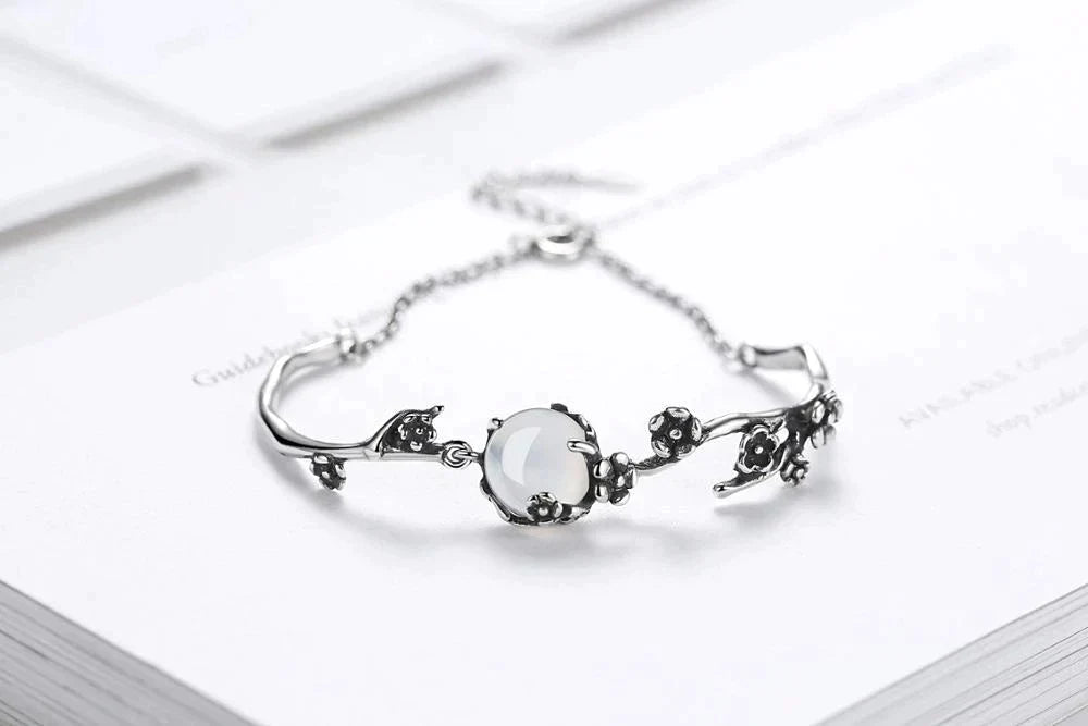 Bracelet en argent de pierre de lune