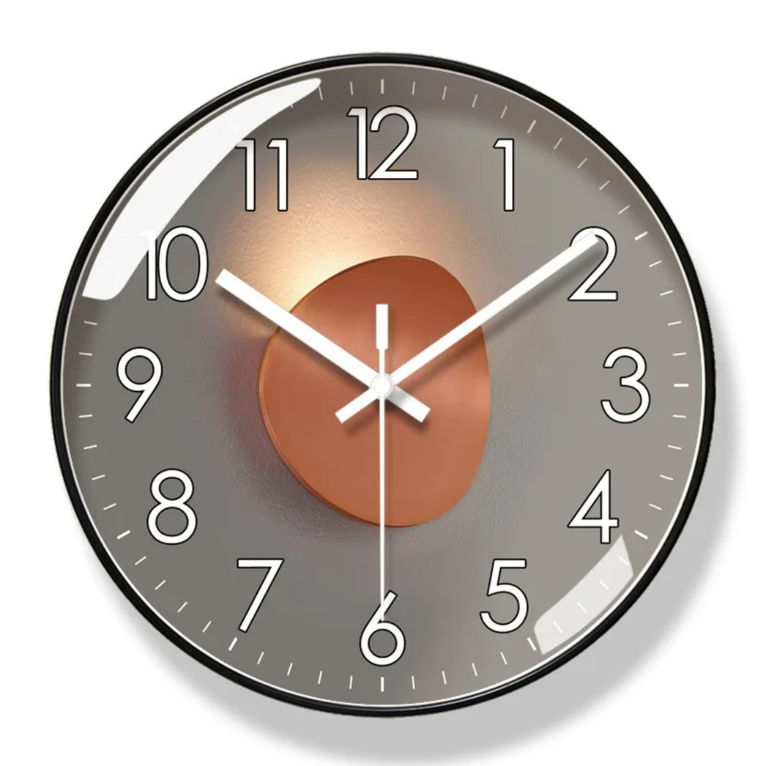 Zynir | Horloge Murale Design Élégante | Mécanisme Quartz Silencieux | Luxe et Moderne | Plastique & Verre | Sans Tic-Tac | Pile Non Incluse | Parfaite pour Salon, Chambre, Bureau