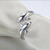Bague en argent avec deux dauphins