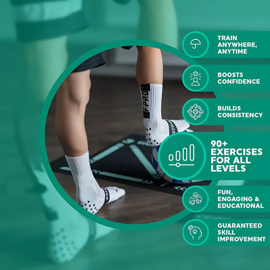 Tapis d'entraînement FootSkill | Sport & entraînement | Tapis d'entraînement de football avec programme vidéo associé