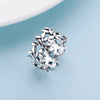 Bague en argent ajustable avec motif floral