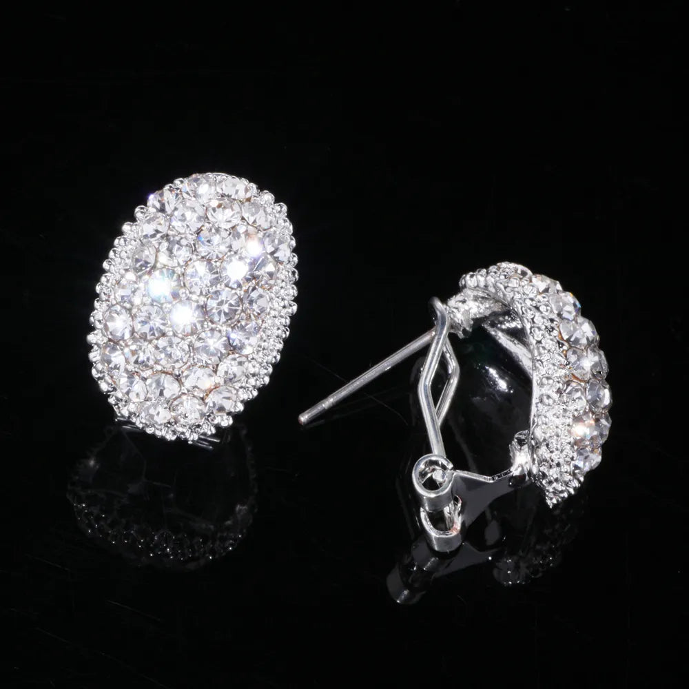 Boucles d'oreilles en zircon romantiques intemporelles