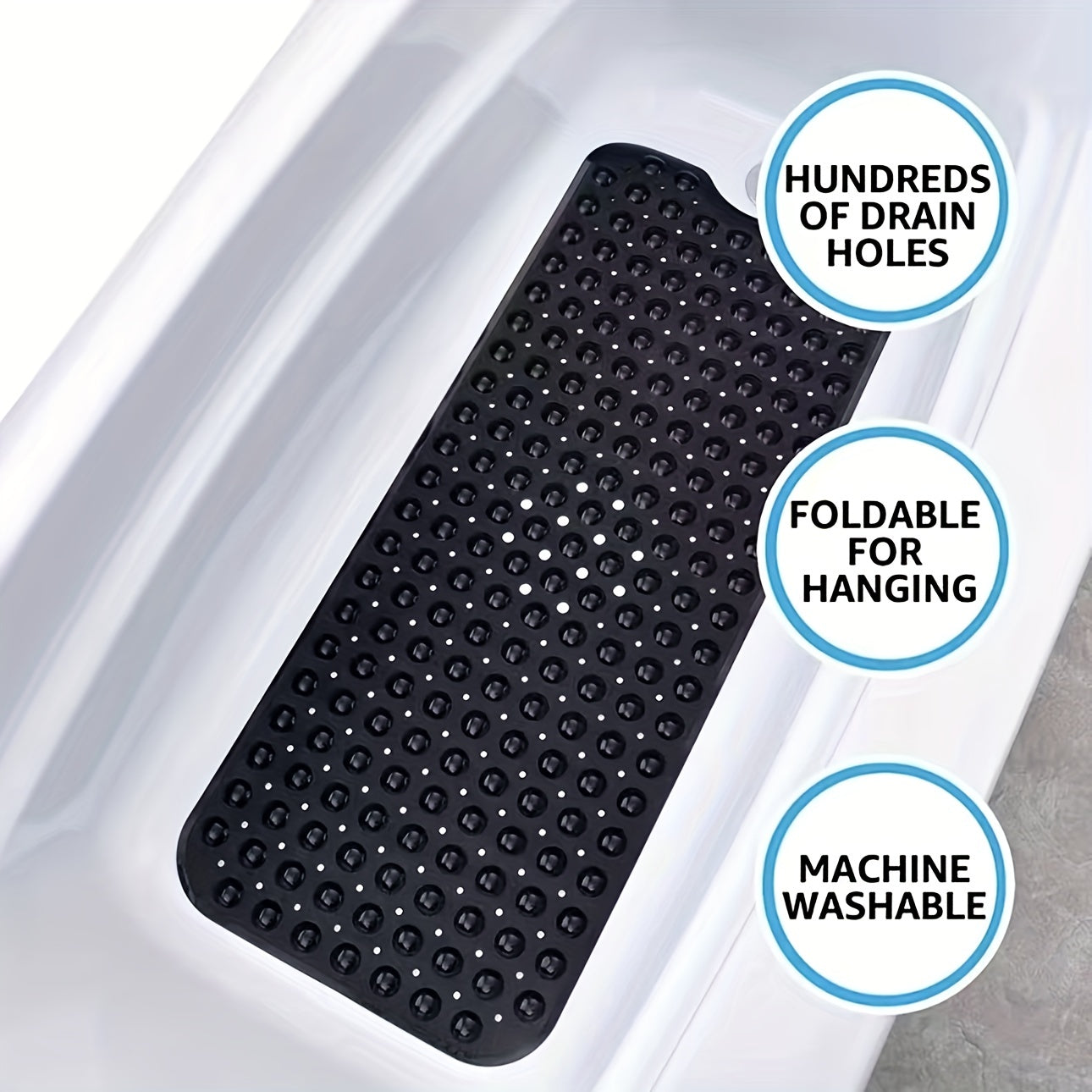 Tapis de bain antidérapant XL – Sûr et Confortable pour Douche ou Bain