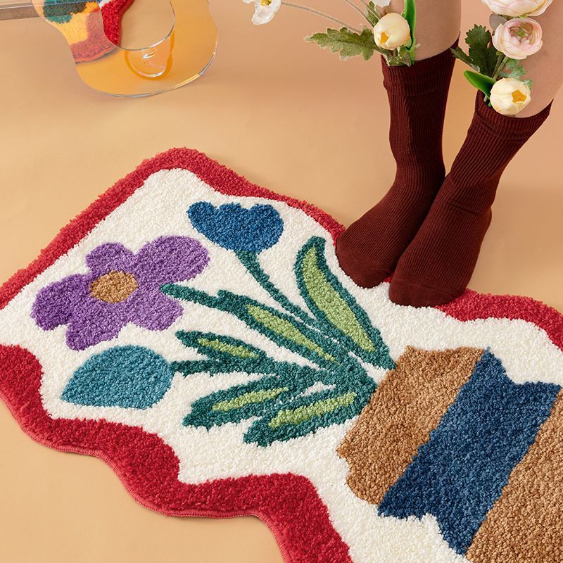 Bloemen Comfort Badmat | Durable et facile à nettoyer, idéal pour créer une ambiance douillette dans la salle de bains.