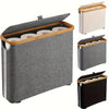 Panier de rangement élégant pour papier toilette LuxeNest | Support pliable stylé avec couvercle pour une salle de bain organisée et élégante