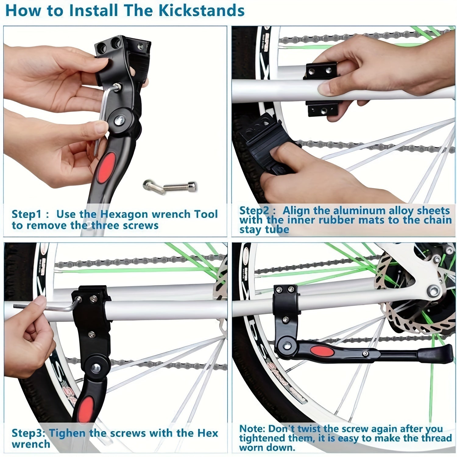 Support de vélo réglable – Support latéral robuste pour un stationnement stable
