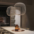 Suspension Luminaire à Motif de Rayons en Fer, 35 Cm de Large, 135 Cm de Long