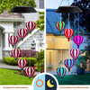 LuxeBreeze Carillon Éolien en Forme de Montgolfière Solaire | Décor en fer forgé enchanteur pour embellir les jardins, patios et célébrations féeriques