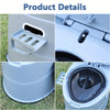 Toilette Portable Grise en PVC - Confortable et Pratique pour le Camping et les Situations d'Urgence