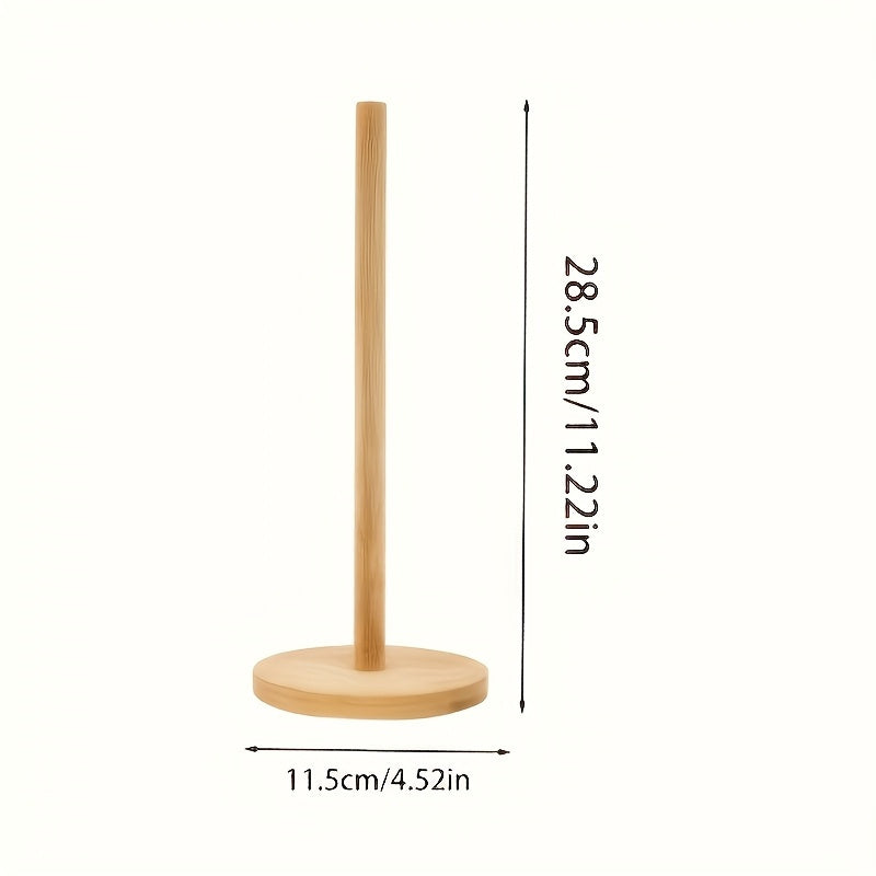 Support de Rouleau de Cuisine en Bambou avec Finition Naturelle – Élégant et Pratique pour le Comptoir