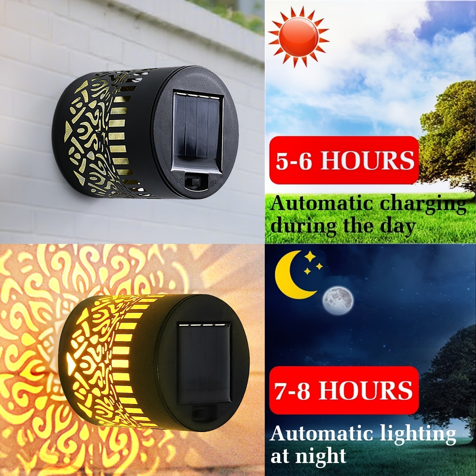 SolarGlow Duo Éclairage de Mur Extérieur – Élégant et Résistant aux Intempéries
