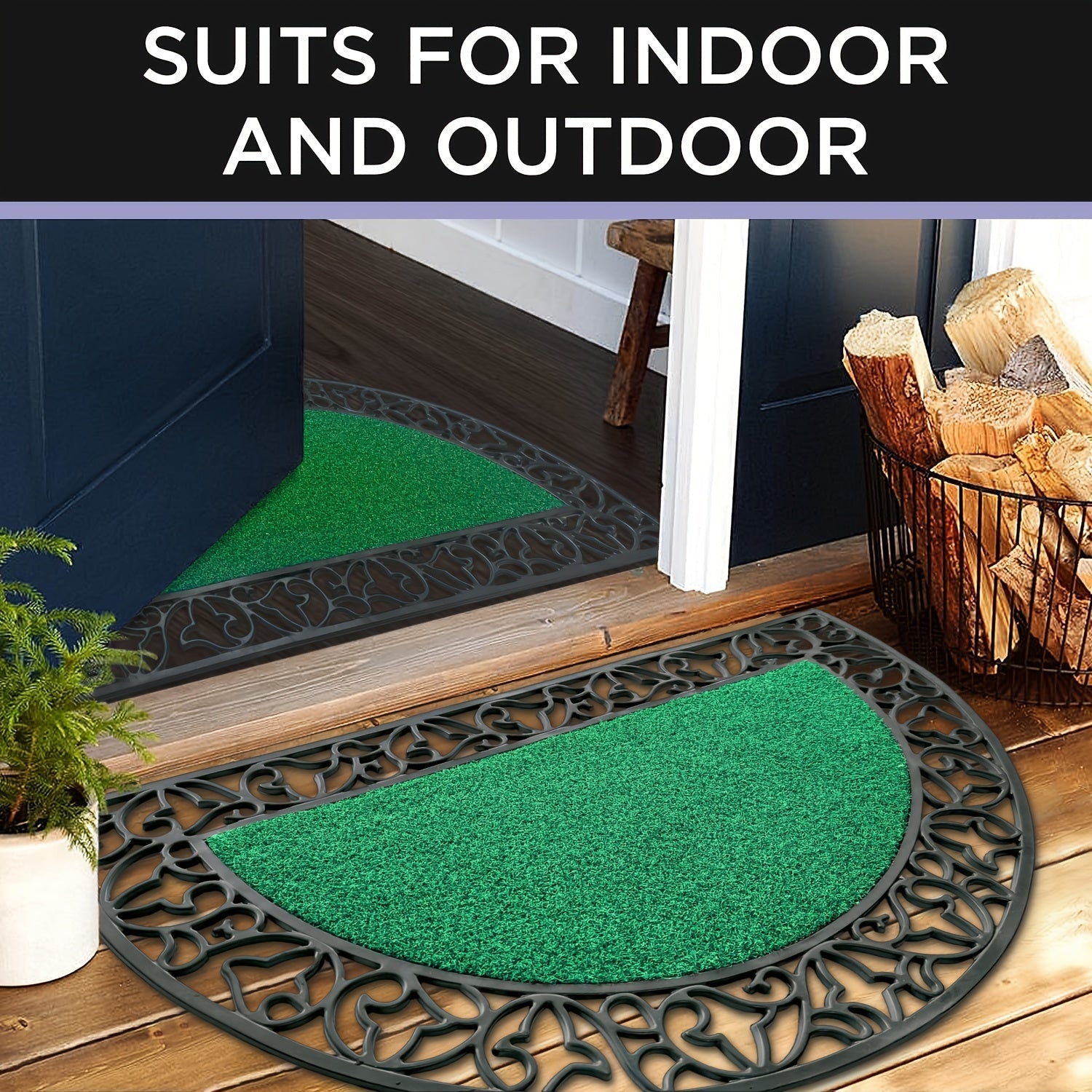 Tapis de Porte en PVC Résistant – Antidérapant et Absorbant pour Grandes Portes