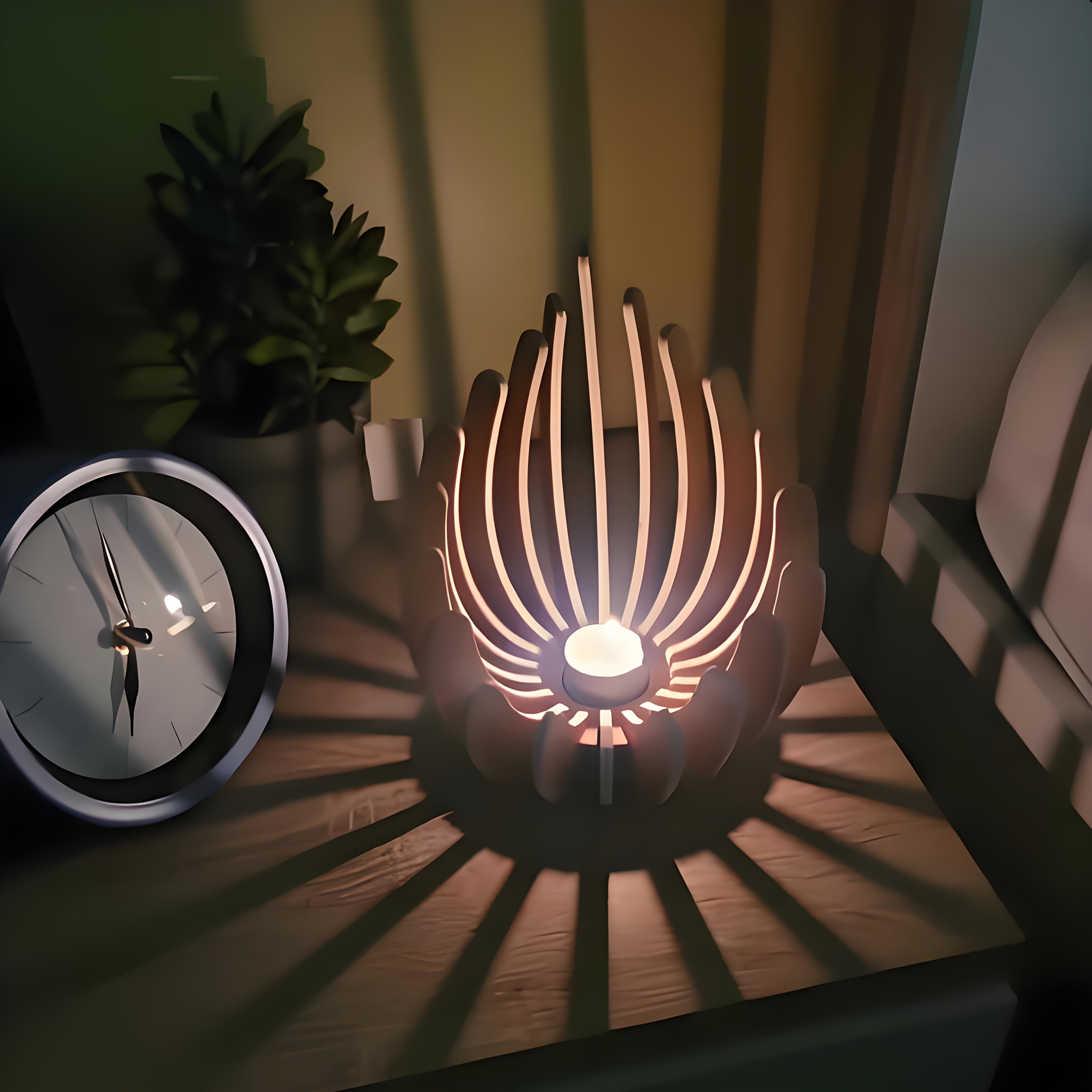 Bougeoir Lotus Bohème – Design en Bois Stratifié Fait Main