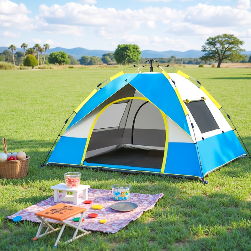 Tente de Camping 4 Personnes à Montage Rapide – Abri Respirant et Imperméable au Vent