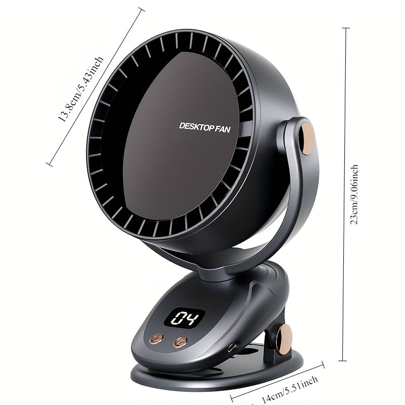 Ventilateur Portable Sans Lame avec Affichage Numérique – Refroidissement Silencieux et Rechargeable pour Intérieur et Extérieur