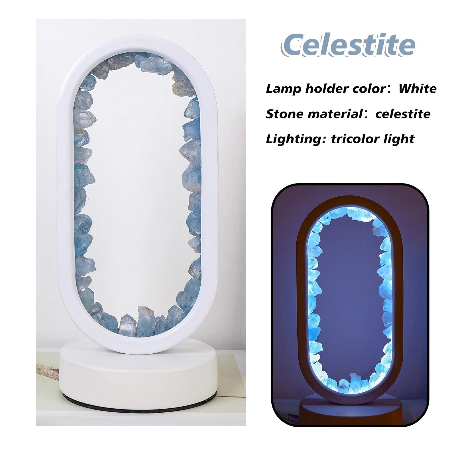 Lampe en Améthyste Fait Main - Serenith