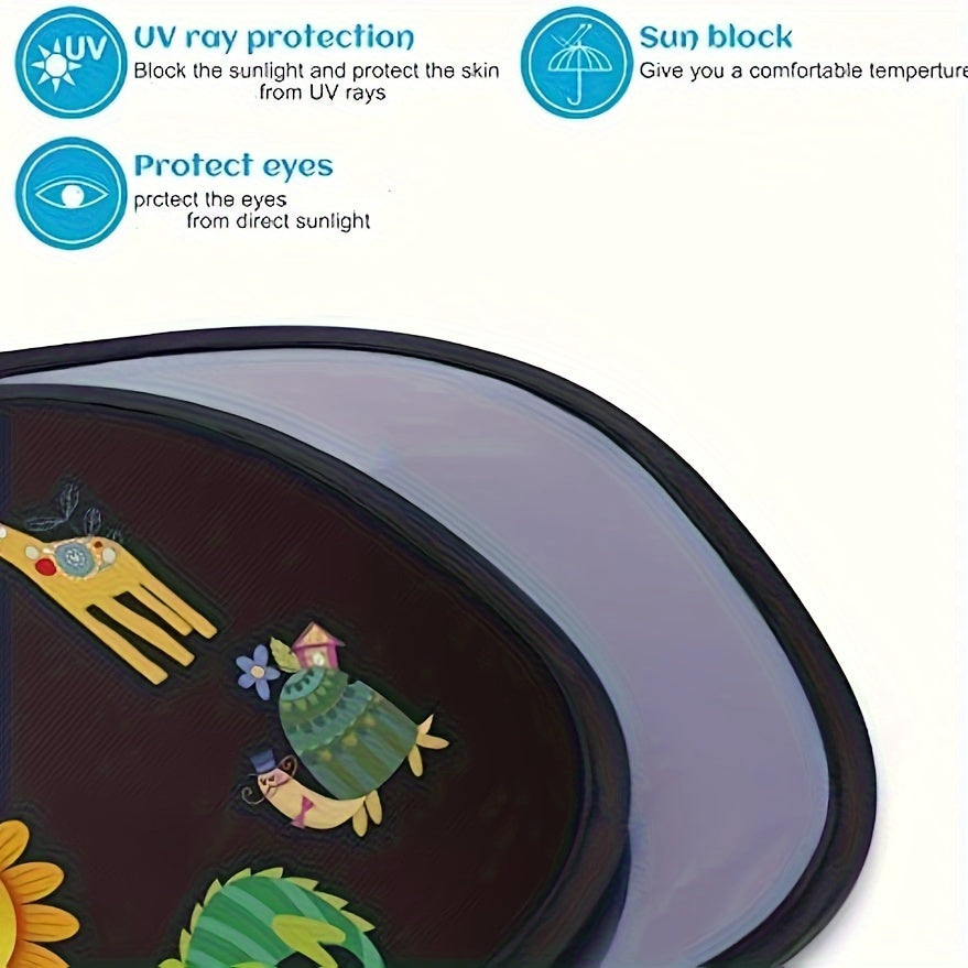 Aventures Animales Ensoleillées Pare-Soleil – Protecteur et Amusant pour la Voiture